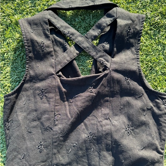 Vintage 90s Sheri Martin Black Eyelet Dress - Picture 7 of 7